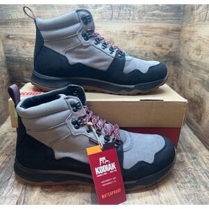 Kodiak Men's Stave Suede Mid Waterproof Hiking Boots Black/Grey NIB - Size 10.5